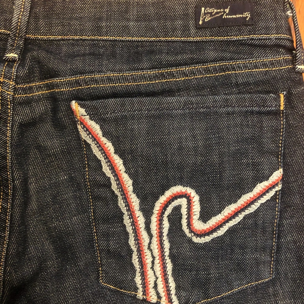 Citizens of Humanity Women’s Jeans Crochet H #234 Low Rise Boot Cut Dark Wash 30 - Picture 2 of 16